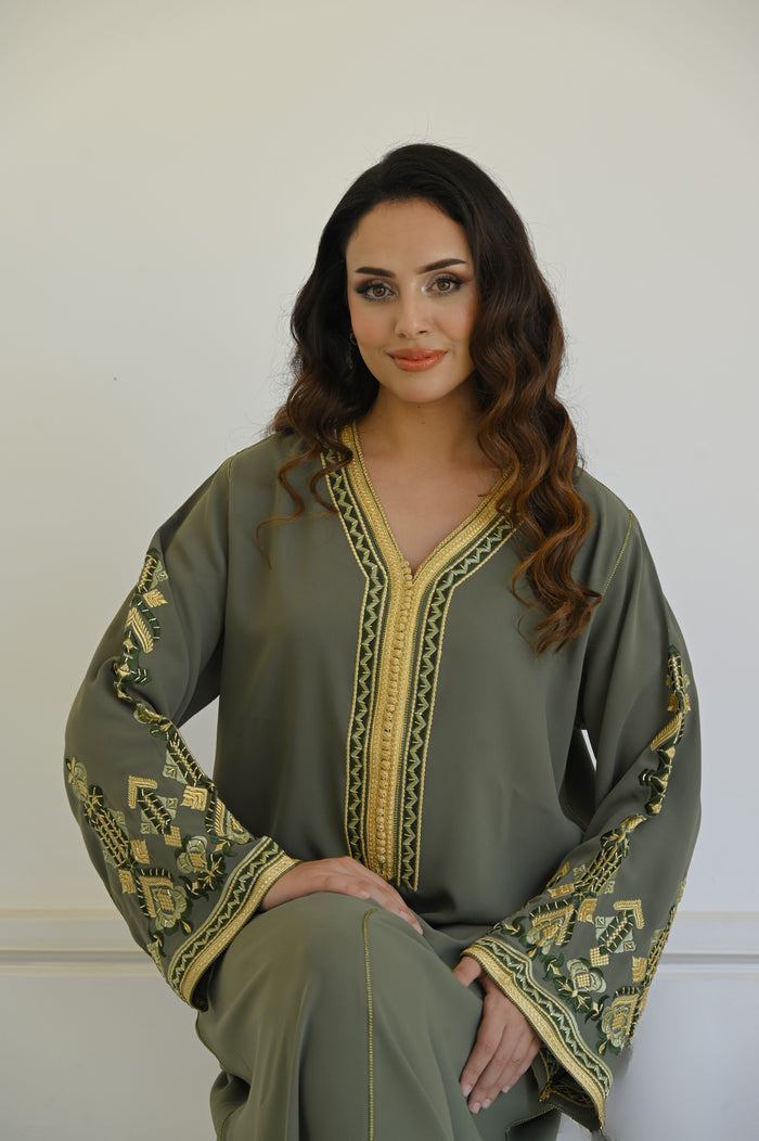 Kaftan olive emerald