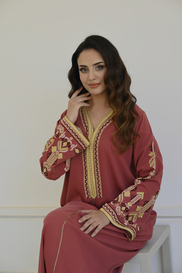 Kaftan rose gold emerald