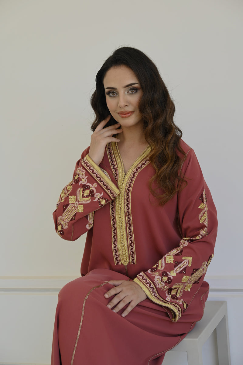 Kaftan rose gold emerald