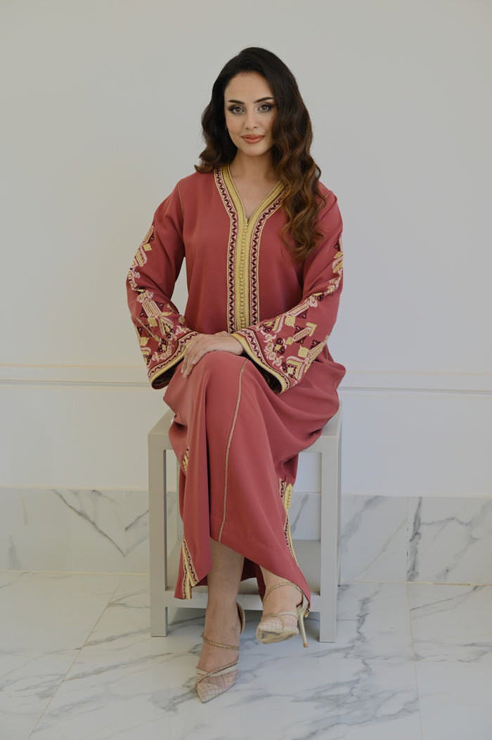 Kaftan rose gold emerald